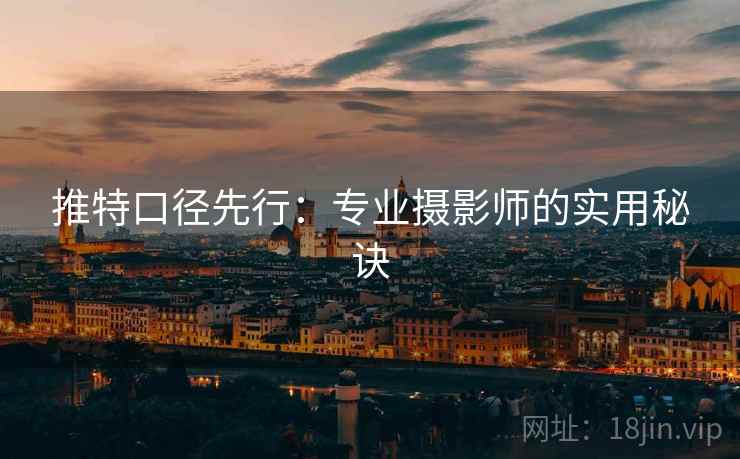推特口径先行:专业摄影师的实用秘诀 推特口径先行:专业摄影师的实用秘诀